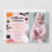 ブー第2誕生日我々の小さなブーは2回転している 招待状 (正面)