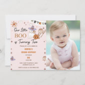 ブー第2誕生日我々の小さなブーは2回転している 招待状 (正面)