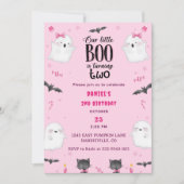 ブー第2誕生日我々の小さなブーは2回転している 招待状 (正面)