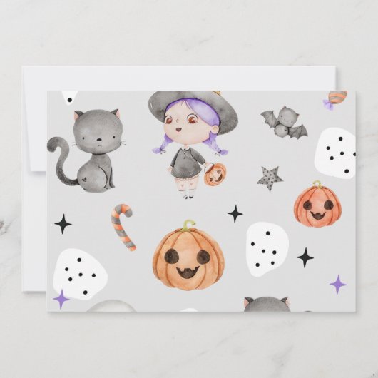 ブー第2誕生日我々の小さなブーは2回転している 招待状 (裏面)