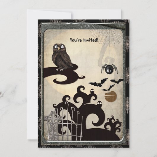 ブー耕耘性ハロウィーンイベントパーティー 招待状 (正面)