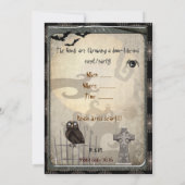 ブー耕耘性ハロウィーンイベントパーティー 招待状 (裏面)