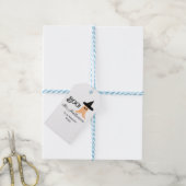 ブー苗字オレンジ幽霊からハロウィーン ギフトタグ (より糸付き)