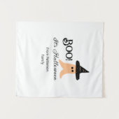 ブー苗字オレンジ幽霊からハロウィーン タペストリー (正面(横))