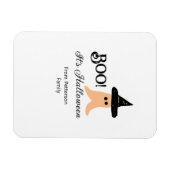 ブー苗字オレンジ幽霊からハロウィーン マグネット (横)