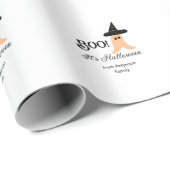 ブー苗字オレンジ幽霊からハロウィーン ラッピングペーパー (ロールコーナー)