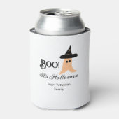 ブー苗字オレンジ幽霊からハロウィーン 缶クーラー (缶正面)