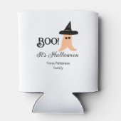 ブー苗字オレンジ幽霊からハロウィーン 缶クーラー (裏面)