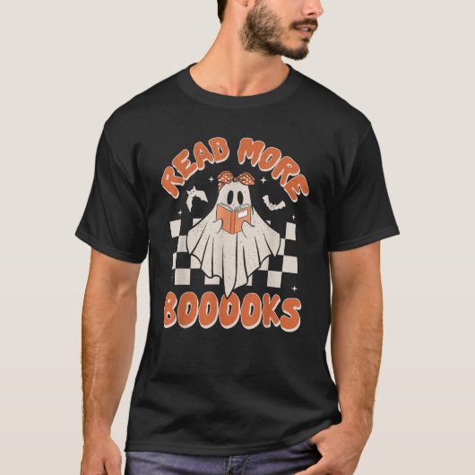 ブー読ク幽霊もっと本先生ハ Tシャツ (正面)