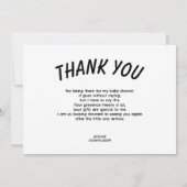 ブー赤ちゃんシャワーハロウィーンをテーマとしたかわいいパーティー サンキューカード (裏面)