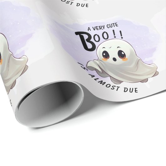 ブー赤ちゃんシャワーハロウィーンをテーマとしたかわいいパーティー ラッピングペーパー (ロールコーナー)