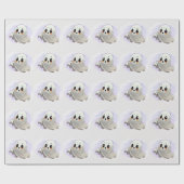 ブー赤ちゃんシャワーハロウィーンをテーマとしたかわいいパーティー ラッピングペーパー (フラット)