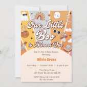 ブー赤ちゃんシャワー私たちの小さなブーはほとんどが原因 招待状 (正面)