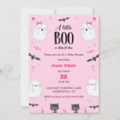 ブー赤ちゃんシャワー私たちの小さなブーはほとんどが原因 招待状 (正面)