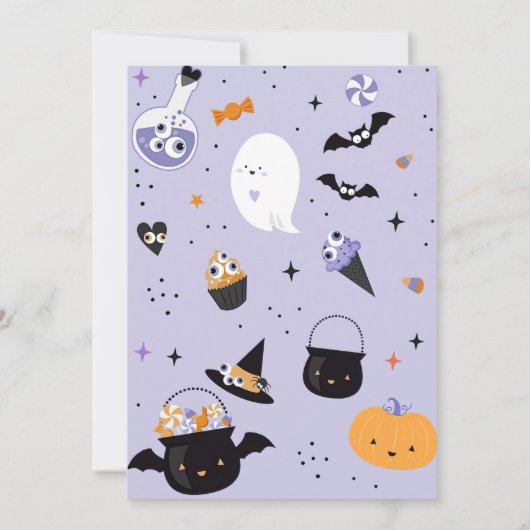 ブー赤ちゃんシャワー私たちの小さなブーはほとんどが原因 招待状 (裏面)