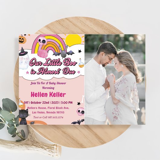 ブー赤ちゃんシャワー私たちの小さなブーはほとんどが原因 招待状