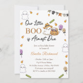 ブー赤ちゃんシャワー私たちの小さなブーはほとんどが原因 招待状 (正面)