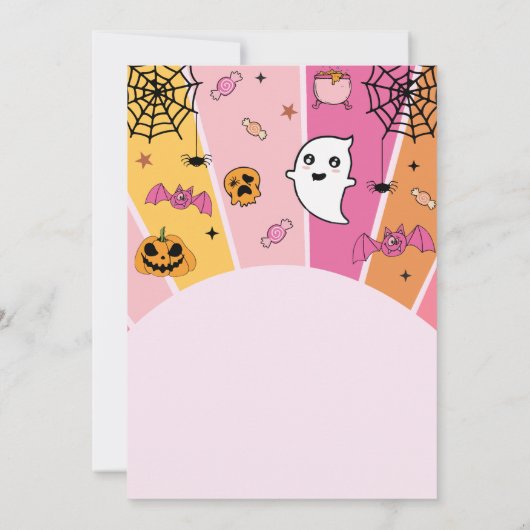 ブー赤ちゃんシャワー私たちの小さなブーはほとんどが原因 招待状 (裏面)