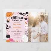 ブー赤ちゃんシャワー私たちの小さなブーはほとんどが原因 招待状 (正面)