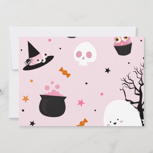 ブー赤ちゃんシャワー私たちの小さなブーはほとんどが原因 招待状 (裏面)