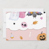 ブー赤ちゃんシャワー私たちの小さなブーはほとんどが原因 招待状 (裏面)