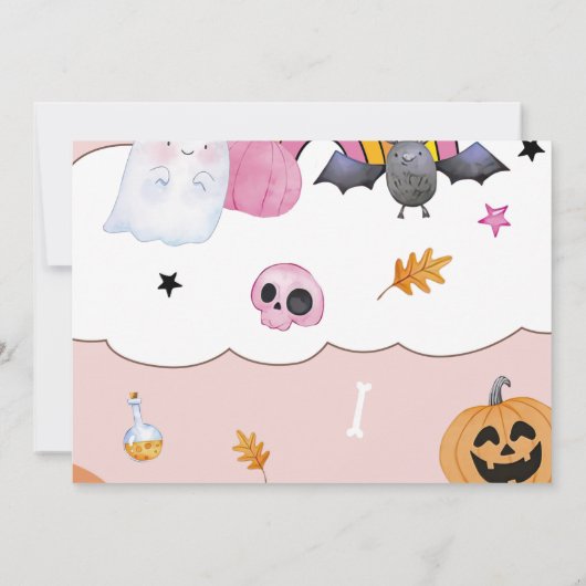 ブー赤ちゃんシャワー私たちの小さなブーはほとんどが原因 招待状 (裏面)