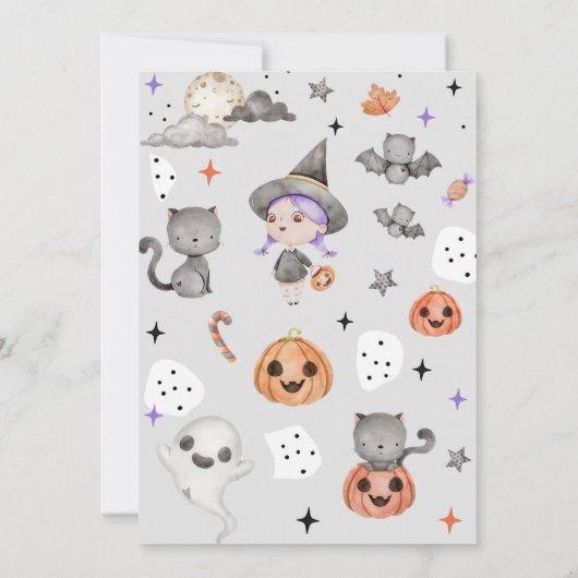 ブー赤ちゃんシャワー私たちの小さなブーはほとんどが原因 招待状 (裏面)