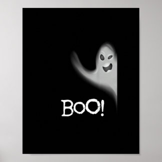 ブー隠しおもしろいピーカボ怖いハロウィーン ポスター