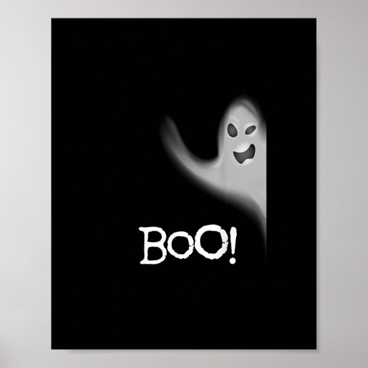 ブー隠しおもしろいピーカボ怖いハロウィーン ポスター (正面)