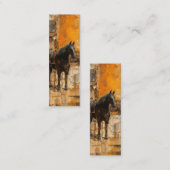 ブー雄大な馬イン抽象芸術夕日 スキニー名刺 (正面/裏面)