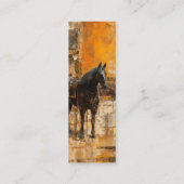 ブー雄大な馬イン抽象芸術夕日 スキニー名刺 (裏面)