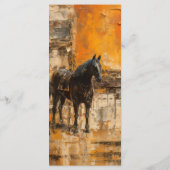 ブー雄大な馬イン抽象芸術夕日 メニュー (裏面)