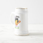 ブー黒猫、怖いカボチャのコーヒーハロウィーン ビールジョッキ (正面左)