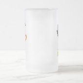 ブー黒猫、怖いカボチャのコーヒーハロウィーン フロストグラスビールジョッキ (中央)