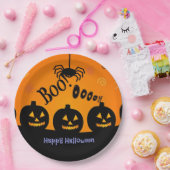 ブー！おお！ハッピーハローウィン! ペーパープレート (パーティー)