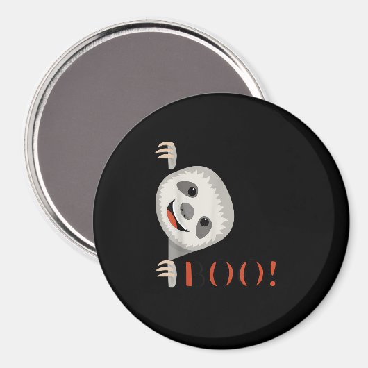 ブー！おもしろい隠しピーカブー怖いハロウィーンスロース マグネット (正面/裏面)