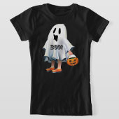 ブー！お菓子くれなきゃイタズラしちゃうゾ ホワイト Tee Tシャツ