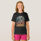 ブー!お菓子を持ったスケルトンの恐竜ライダー Tシャツ (正面フル)