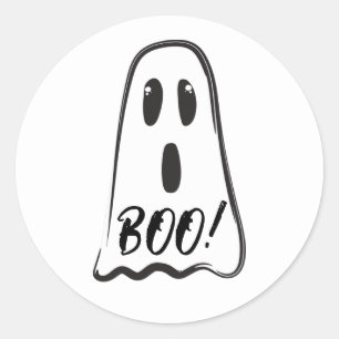 ブー!かわいいおばけのハロウィンコスチュームパーティー ラウンドシール