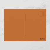 ブー!かわいいパッチワークのスケルトンキャットとこうもりハロウィン ポストカード (裏面)