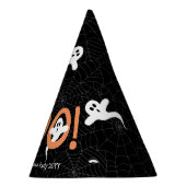 ブー!かわいい不気味幽霊のトリック、おごり、ハロウィーン パーティーハット (右)