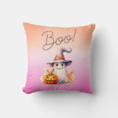 ブー!かわいい幽霊ジャックO'ランタンハロウィーン クッション (正面)