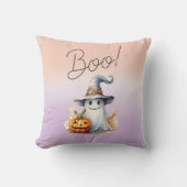 ブー！かわいい幽霊ジャックO'ランタンハロウィーン クッション (正面)