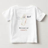 ブー!かわいい幽霊ハロウィーン ベビーTシャツ (裏面)