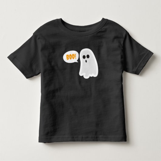 ブー！かわいい幽霊ハロウィーンTシャツ トドラーTシャツ (正面)