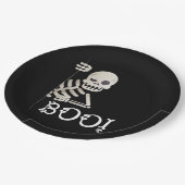 ブー！かわいい隠しピーカブー怖いキッズハロウィンケーキ ペーパープレート (アングル)