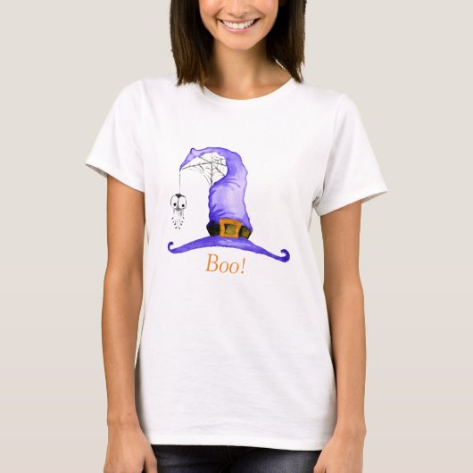 ブー!かわいい魔女の帽子 Tシャツ (正面)