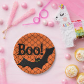 ブー！こうもりハローウィンパーティ ペーパープレート (パーティー)