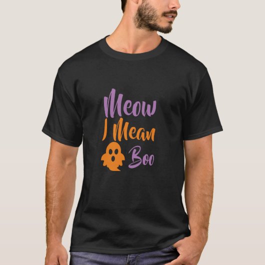 ブー・カトウィーン・ハロウィンおもしろいのこと Tシャツ (正面)