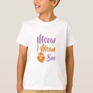 ブー・カトウィーン・ハロウィンおもしろいのこと Tシャツ